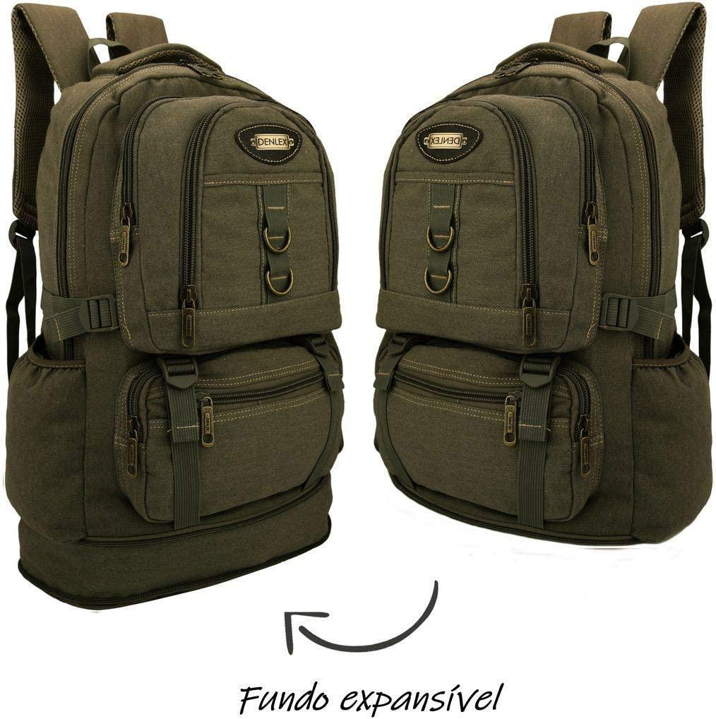 Mochila Lona Extensivel Dl0775 Esportiva Grande Verde