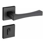 Fechadura Pado Vivaldi Roseta Quadrada Preto 55mm - Externa