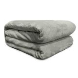 Cobertor Casal Flannel Liso Cinza - Andreza