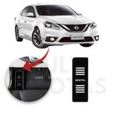 Descanso De Pé Nissan Sentra 2017 A 2020 Aço Escovado Preto