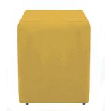 Puf, Puf Para Sala Quadrado, Dado Suede Amarelo 45 Cm Altura