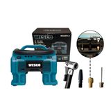Compressor De Ar Portátil A Bateria 18v Com 3 Bicos Wesco