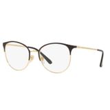 Armação Oculos Grau Vogue Vo4108 280 51 Preto Dourado