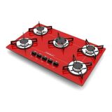 Fogão Cooktop Chamalux 5 Bocas Ultra Chama Vermelho 110/220