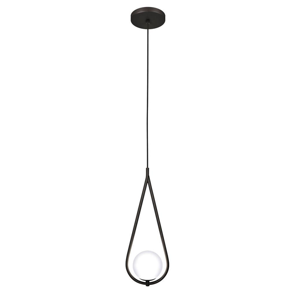 Luminária Lustre Teto Pendente Gota Globo Vidro Sala Preto