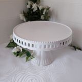Suporte Para Bolo, Guincho Redondo De 32 Cm De Diâmetro, Branco