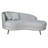 Chaise Longue Divã Emili 160cm Shop Das Cabeceiras Bege Marfim
