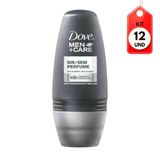 Kit C/12 Dove S/ Perfume Desodorante Rollon Masculino 50ml