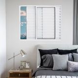 Janela Veneziana De Alumínio 3 Folhas 100 X 100cm Linha Modular Branco