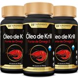 Kit 3 X Óleo De Krill 60 Caps 750 Mg Hf Suplements