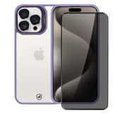 Kit Capa Gravity Lilás E Pelicula Defender Pro Privacidade Para Iphone 15 Pro Max - Gshield