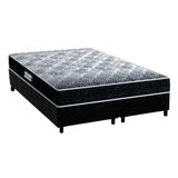 Cama Box King: Colchão Anatômico Probel D33-ep Advanced Tech1500 + Base Crc Suede Black(193x203)