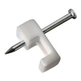 Kit 20 Grampo Fixa Fio Cabo Coaxial Miguelo Branco 7mm | 10x12 | 14x16 | 18x20 Tamanho 18x20