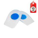 Kit C/12 Action Sport 307 Calcanheira De Silicone Azul G