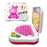 Computador Portátil De Brinquedo Interativo Didático Para Crianças - Rosa