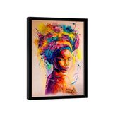 Quadro Africana Colorida-- Br Artes