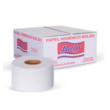 Papel Higiênico Rolão 100%celulose  F. Dupla Baby 8 Rolos De 250m Bela Toalha