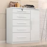 Comoda Livia 5.gav 1 Porta Branco Branco