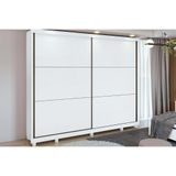 Guarda Roupa Casal 2 Portas De Correr E 6 Gavetas C/ Pés Toronto Branco - Lopas