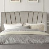 Painel Estofada Bélgica 195cm King Size Para Cama Box Quarto Linho Bege - Gat Magazine