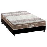 Cama Box Casal: Colchão Espuma D33 Probel -ep Guarda Costas Próintense Plus + Base Crc Suede Black(138x188)