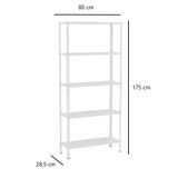 Estante Aço 5 Prateleiras Eaf005 Branca