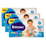 Kit Fralda Descartável Babysec Galinha Pintadinha Ultrasec Mega G 32 Tiras - 3 Unidades