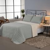 Cobertor Cobre Leito Casal Com Sherpa Dupla Face Kit 03 Peças - Cinza