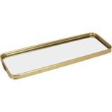 Bandeja Espelhado Metal 3x35x12cm Dourado