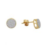 Brincos Ouro 18k Amarelo Disco L 8.8