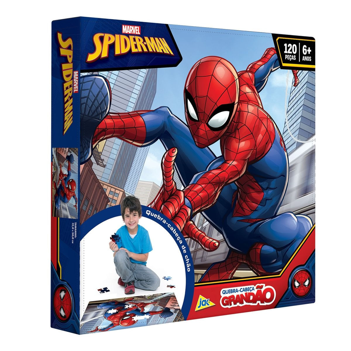 Quebra-Cabeça De Chão Toyster Spider-Man 120 Peças Colorido