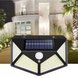 Luminária Casa 100 Leds Preto Automática Jardim