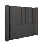 Cabeceira Para Cama Box King 193 Cm Rania Linho Cinza I02 - D&#39;rossi