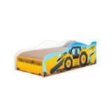 Cama Solteiro Carro Infantil Para Menino Trator Amarelo