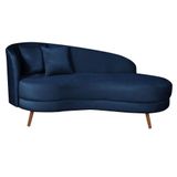 Chaise Longue Divã Emili 160cm Shop Das Cabeceiras Azul