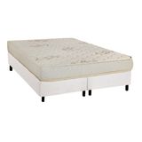 Cama Box Queen Colchao Espuma D45 Luckspuma Gran Luck Floral Pro Saude Base Crc Courano White 158x198