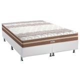 Cama Box Queen Colchao Anatomico Probel Ag65 Guarda Costas Mega Firme Base Crc Courano White 158x198