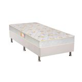 Cama Box Solteiro Colchao Espuma Castor D28 Sleep Max Base Crc Courano White 88x188
