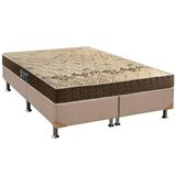 Cama Box Queen Colchao Espuma Anjos D28 Confort Base Crc Suede Clean 158x198