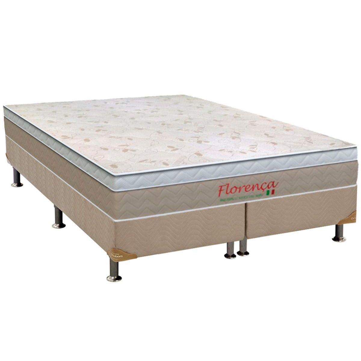 Cama Box King Colchao Molas Bonnel Orthoflex Florenca Base Crc Suede Clean 193x203