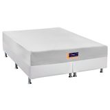 Cama Box King Colchao Espuma Castor Vitagel Hr Visco Gel Base Crc Courano White 193x203