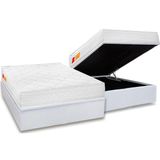 Cama Box Bau Casal Colchao Espuma D33 Orthocrin Royal Plus Pro Saude Duplo Euro Pillow Base Crc Courano White 138x188