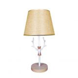 Abajur Luminária Dourada De Mesa 43cm Bivolt 110-220v