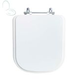 Tampa Vaso Sanitário Madeira Laqueada Piano Branco Para Bacia Deca