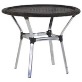 Mesa Emily Com Tampo Tramado Em Alumínio Trama Original Pedra Ferro