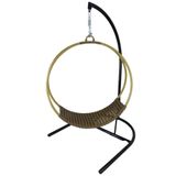 Balanço Com Suporte Suspenso Em Alumínio Trama Original Azul Dark