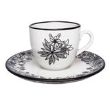 Kit 2 Xícaras Cafezinho Coup Floresta Negra Oxford Porcelana 75ml