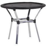 Mesa Emily Com Tampo Tramado Em Alumínio Trama Original Argila