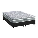 Cama Box King: Colchão Anatômico Probel D28-ep Advanced Tech1000 Plus + Base Crc Suede Gray(193x203)