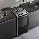 Fogão 4 Bocas Com Mesa Inox Dako Magister